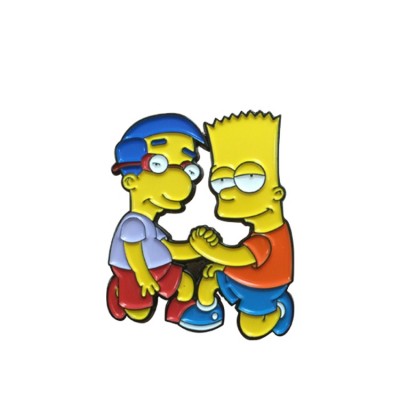 Factory Directly Quick Release Pin Badge,Custom Cartoon Soft Enamel Simpsons Pin